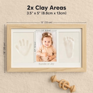 Foto 7 | Foto 7 | Marco De Recuerdos De Arcilla Keababies Con Kit De Manos Y Huellas Para Bebés - Venta Internacional.