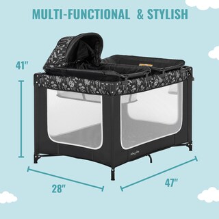 Foto 3 | Foto 3 | Playard Dream On Me Emily Rose Deluxe En Blanco Y Negro - Venta Internacional.