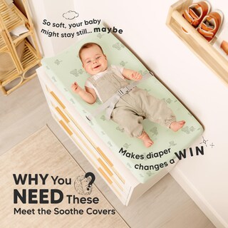 Foto 2 | Foto 2 | Fundas Para Cambiadores Keababies Soothe  100% Algodón  Paquete De 2 - Venta Internacional.