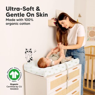 Foto 3 | Foto 3 | Fundas Para Cambiadores Keababies Soothe  100% Algodón  Paquete De 2 - Venta Internacional.