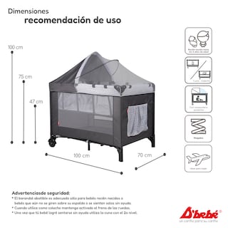 Foto 5 | Foto 5 | Cuna Corral Colecho D'bebé Love & Care Gris con Verde Menta