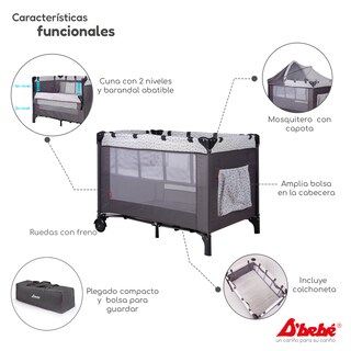 Foto 4 | Foto 4 | Cuna Corral Colecho D'bebé Love & Care Gris