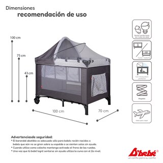 Foto 5 | Foto 5 | Cuna Corral Colecho D'bebé Love & Care Gris