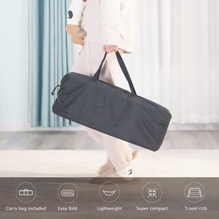 Foto 7 | Foto 7 | Cuna De Viaje Pamo Babe Portátil Y Ligera Con Colchón, Color Negro - Venta Internacional.