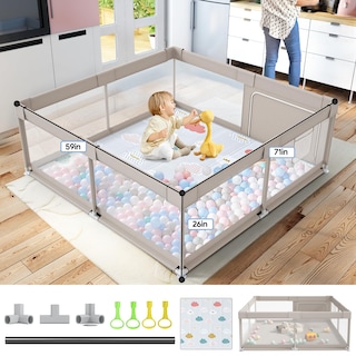 Foto 2 | Foto 2 | Baby Playpen Fodoss Con Tapete De 180 X 150 Cm Para Bebés Y Niños Pequeños - Venta Internacional.