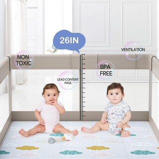 Foto 3 | Foto 3 | Baby Playpen Fodoss Con Tapete De 180 X 150 Cm Para Bebés Y Niños Pequeños - Venta Internacional.