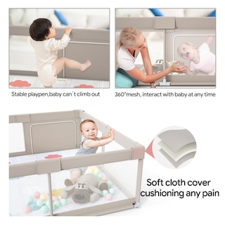 Foto 4 | Foto 4 | Baby Playpen Fodoss Con Tapete De 180 X 150 Cm Para Bebés Y Niños Pequeños - Venta Internacional.