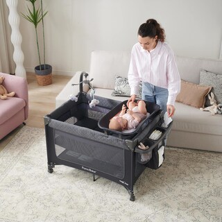 Foto 3 | Foto 3 | Baby Playard Pamo Babe Magic Fold Con Capazo Extraíble - Venta Internacional.