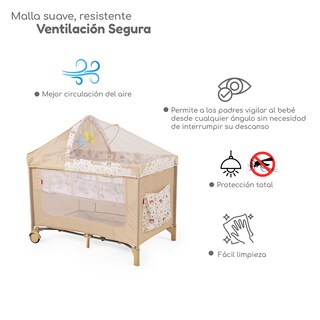 Foto 4 | Foto 4 | Cuna Corral Plegable Con Cambiador Y Dos Niveles D´bebe - Beige