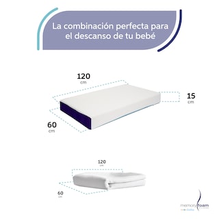 Foto 5 | Foto 5 | Pack Colchón De Bebé: Baby Good + Protector - 120x60x15 Cm