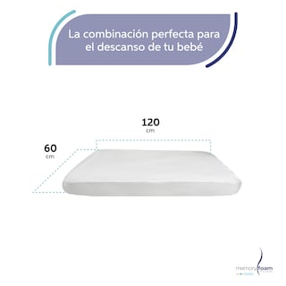 Foto 6 | Foto 6 | Pack Colchón De Bebé: Baby Good + Protector - 120x60x15 Cm