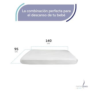 Foto 6 | Foto 6 | Pack Colchón de Bebé Baby Essential + Protector - 140 X 95 X 10 cm