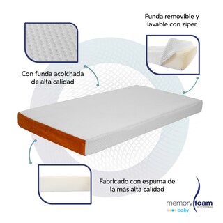 Foto 4 | Foto 4 | Colchón Memory Foam Baby Better color Blanco