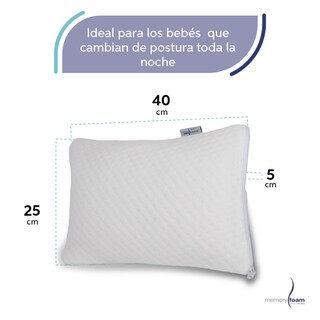 Foto 5 | Foto 5 | Almohada Memory Foam Blanco de Bebé