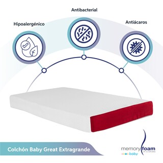 Foto 2 | Foto 2 | Colchón Memory Foam Baby Great 140*95*12 Blanco