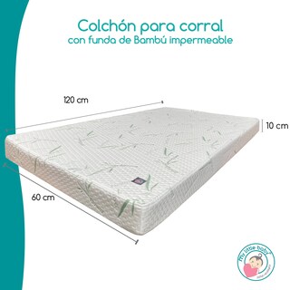 Foto 2 | Foto 2 | Colchón de Cuna de Bebé 60 x 120 Funda de Bambú Impermeable y Transpirable