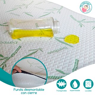 Foto 3 | Foto 3 | Colchón de Cuna de Bebé 60 x 120 Funda de Bambú Impermeable y Transpirable