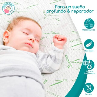 Foto 4 | Foto 4 | Colchón de Cuna de Bebé 60 x 120 Funda de Bambú Impermeable y Transpirable