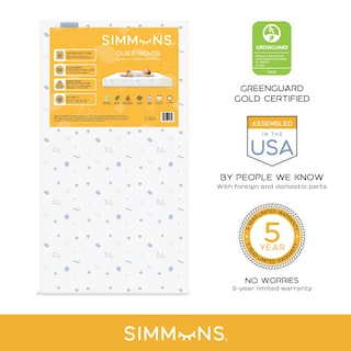 Foto 2 | Foto 2 | Colchón Impermeable Simmons Kids Quiet Nights para Cuna - Venta Internacional
