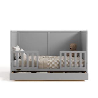 Foto 7 | Foto 7 | Cuna Convertible Graco Theo Con Cajón De Almacenamiento, Color Gris Guijarro - Venta Internacional.