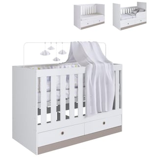 Foto 1 | Foto 1 | Cuna 3 En 1 Con Cajones Blanca Moderna Nordica Kingshouse