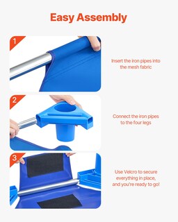 Foto 7 | Foto 7 | Cuna Apilable Para Niños Vevor, Paquete De 4 Unidades, Color Azul - Venta Internacional.