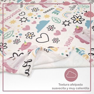 Foto 3 | Foto 3 | Cobija Afelpada Unicornios