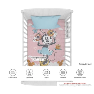 Foto 4 | Foto 4 | Cobertor Cunero Minnie Waffles