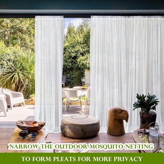 Foto 7 | Foto 7 | Cortinas De Exterior Ryb Home Con Malla Ajustable Para Jardín  Color Blanco - Venta Internacional.