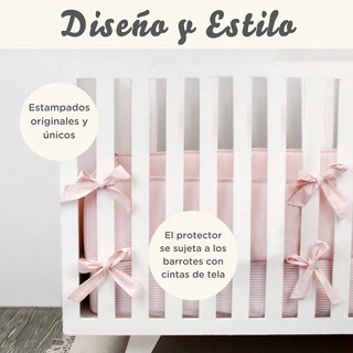 Foto 2 | Foto 2 | Bumper Nap para Cuna 70x130cm - Rosa