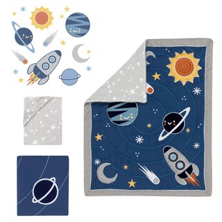 Foto 2 | Foto 2 | Juego De Ropa De Cama Para Cuna Lambs & Ivy Milky Way Space Galaxy, 4 Piezas - Venta Internacional.