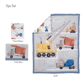 Foto 7 | Foto 7 | Juego De Ropa De Cama Para Cuna Bedtime Originals Construction Zone De 3 Piezas - Venta Internacional.