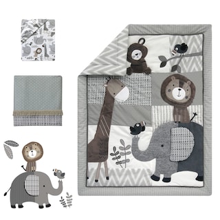 Foto 2 | Foto 2 | Juego De Ropa De Cama Para Cuna Lambs & Ivy Urban Jungle, 4 Piezas, Gris - Venta Internacional.
