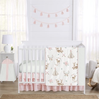 Foto 1 | Foto 1 | Juego De Ropa De Cama Para Cuna Sweet Jojo Designs Blush Pink Woodland, 4 Piezas - Venta Internacional.
