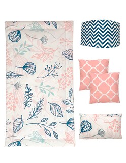 Foto 2 | Foto 2 | Juego Dflores Azules 95 * 140 Cm.