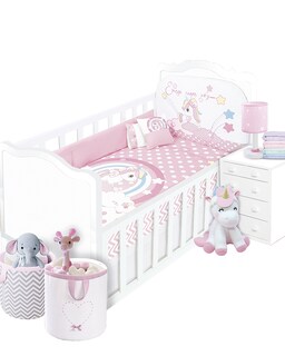 Foto 1 | Foto 1 | Edredón Baby Baby Unicornio Rosa para Cama Cuna Corral 6 Piezas