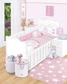 Foto 2 | Foto 2 | Edredón Baby Baby Unicornio Rosa para Cama Cuna Corral 6 Piezas