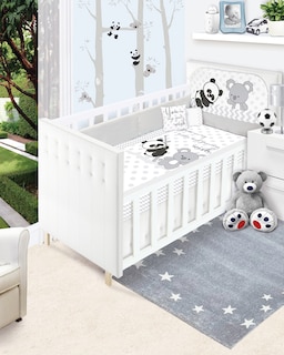 Foto 1 | Foto 1 | Set De Edredón Baby Baby  Mod. Panditas Para Cama Cuna Corral 6 Pzas