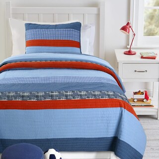 Foto 1 | Foto 1 | Set De Edredón Cozy Line Home Fashions Azul Marino Y Rojo A Rayas Para Niño - Venta Internacional.