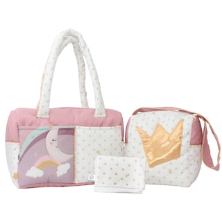 Foto 1 | Foto 1 | Set de Pañaleras Cary Bebé Princesa Luna color Lavanda Tela Estampada 3 Piezas