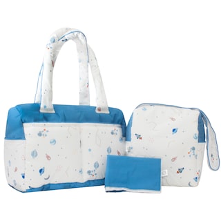 Foto 1 | Foto 1 | Set de Pañaleras Cary Bebé color Azul Astronauta Tela Estampada Plumbago 3 Piezas