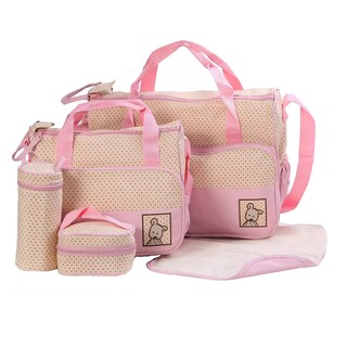 Foto 1 | Foto 1 | Set De Bolsas Pañalera Con Cambiador 5pzas Eo Safe Imports Esi-16426 Rosa