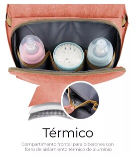 Foto 5 | Foto 5 | Pañalera Expandible Impermeable Y Cambiador Mochila 3 En 1 Rosa