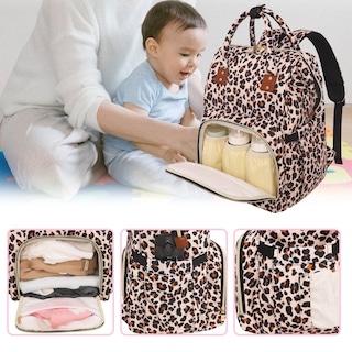 Foto 4 | Foto 4 | Mochila Para Pañales Femuar Multifuncional Con Estampado De Leopardo - Venta Internacional.