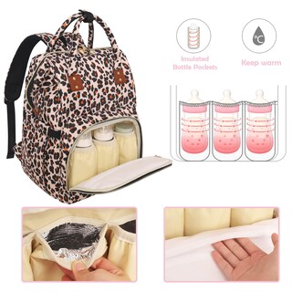 Foto 5 | Foto 5 | Mochila Para Pañales Femuar Multifuncional Con Estampado De Leopardo - Venta Internacional.