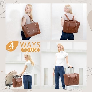 Foto 6 | Foto 6 | Bolsa De Pañales De Piel Para Pañales, Mochila Miss Fong Brown - Venta Internacional.