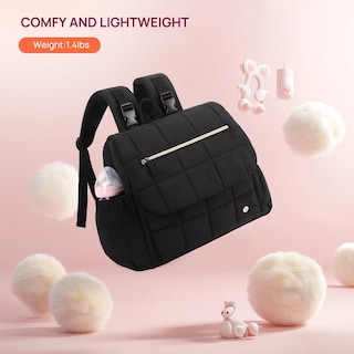 Foto 5 | Foto 5 | Mochila Para Pañales Telena Puffer Con Bolsillos Aislantes, Color Negro - Venta Internacional.