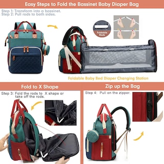 Foto 7 | Foto 7 | Bolsa De Pañales Lamroro, Impermeable, 3 En 1, Con Cambiador - Venta Internacional.