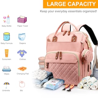 Foto 2 | Foto 2 | Bolsa De Pañales Lamroro Impermeable 3 En 1 Con Cambiador - Venta Internacional.