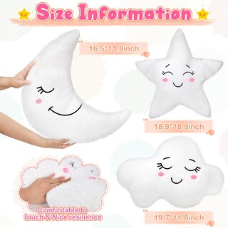 Foto 3 | Foto 3 | Cojines De Peluche Queekay Cloud Rainbow Sun Moon Star - Venta Internacional.
